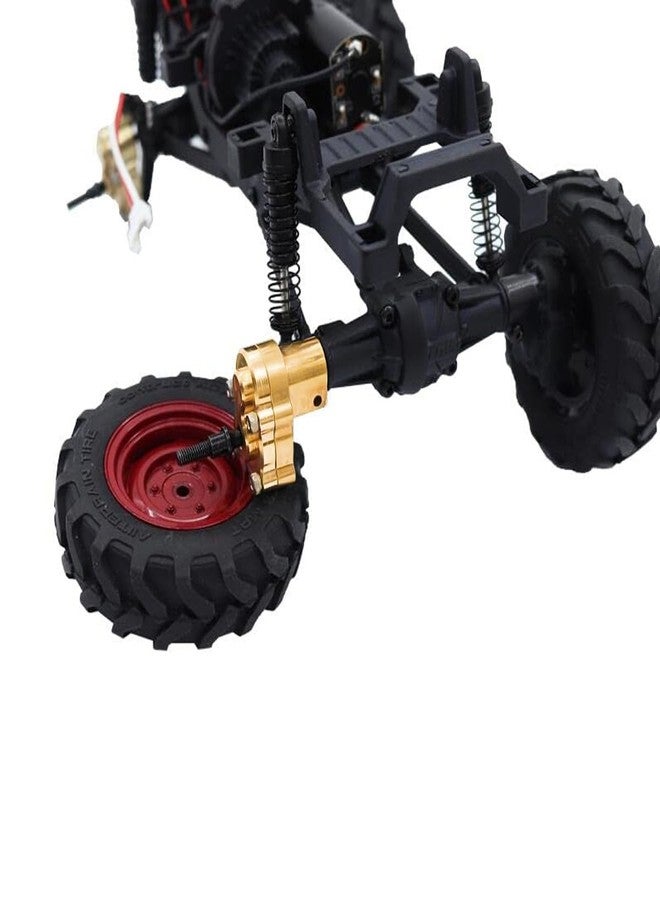 FACCNOY FMS FCX24 Brass Portal Axle Counterweight 1/24 Model Car Remote Crawle Car Upgrade Parts (Rear Axle Mount) - Image 2